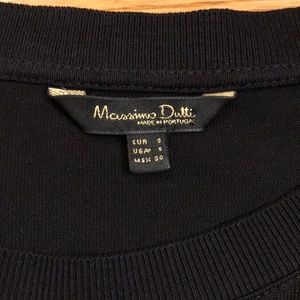 Massimo Dutti black top with lace detail